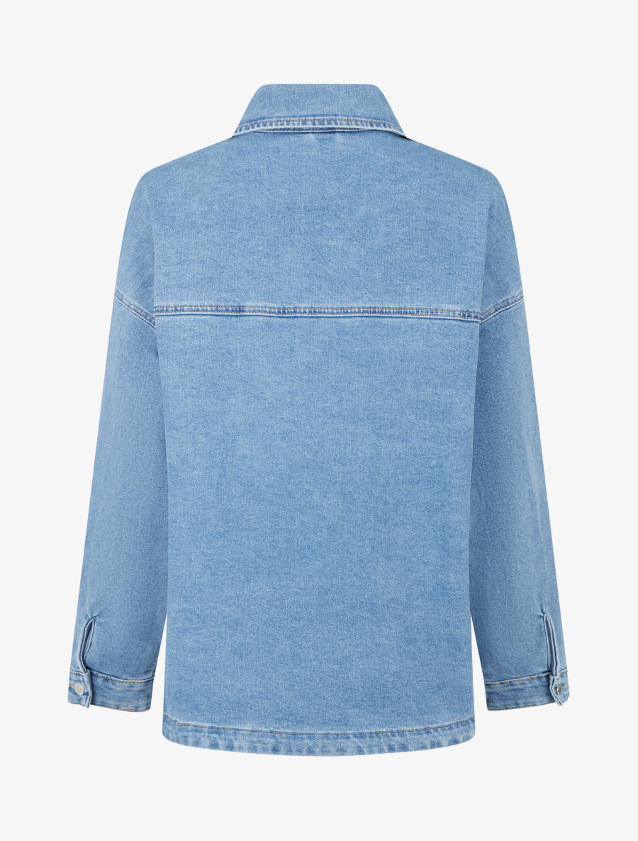 Veste en jean oversize - Bleu clair - 2