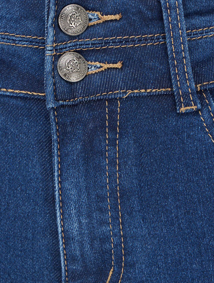 Jean flare taille haute - Bleu denim - 3