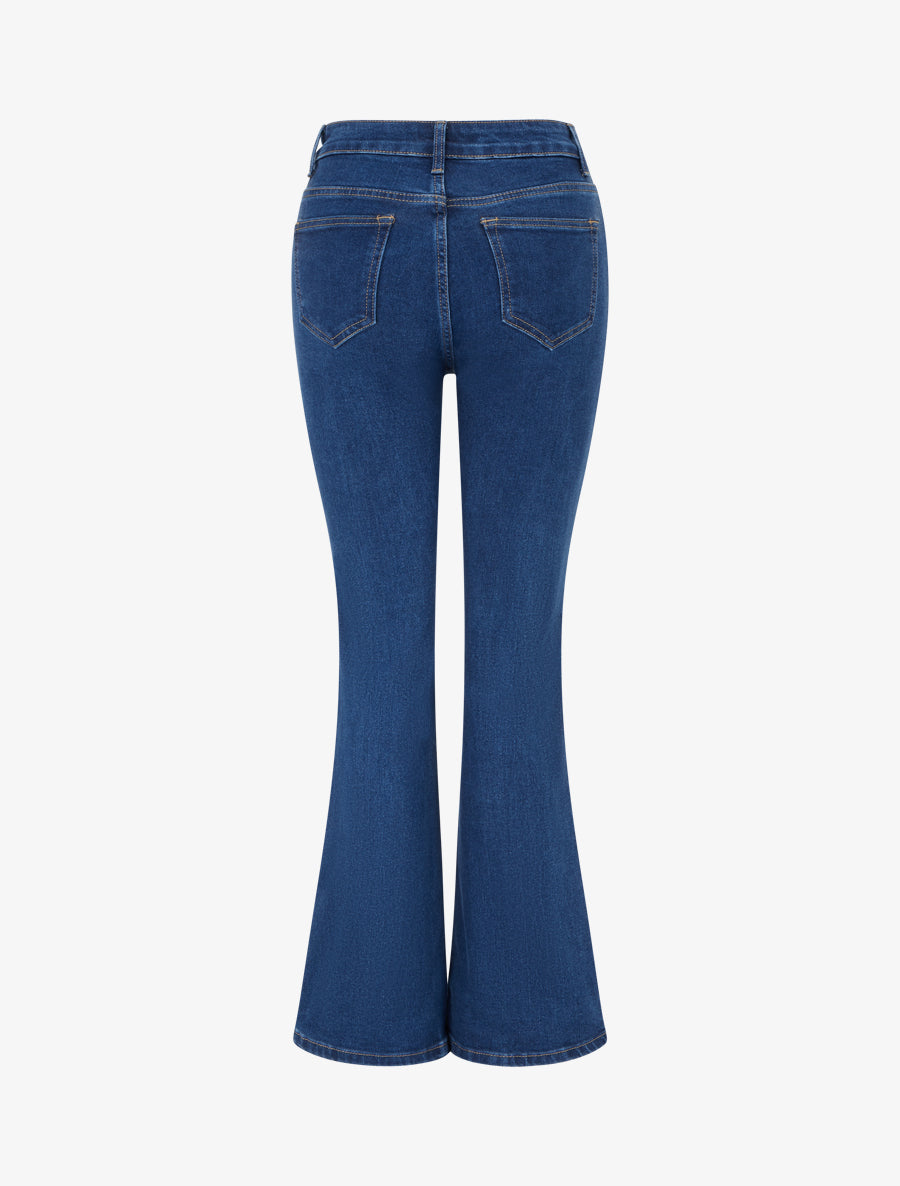 Jean classique coupe flare - Bleu denim - 2