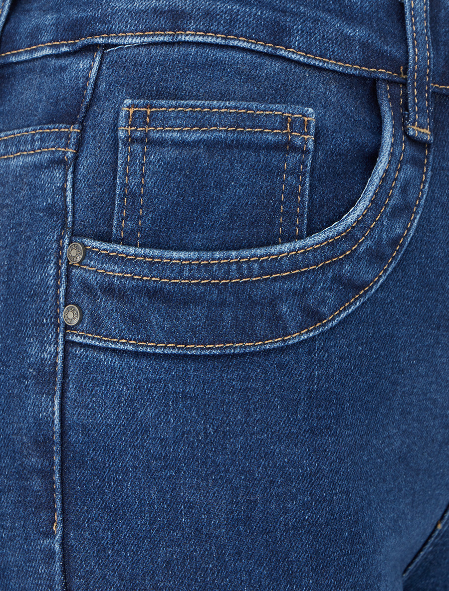 Jean classique coupe flare - Bleu denim - 3