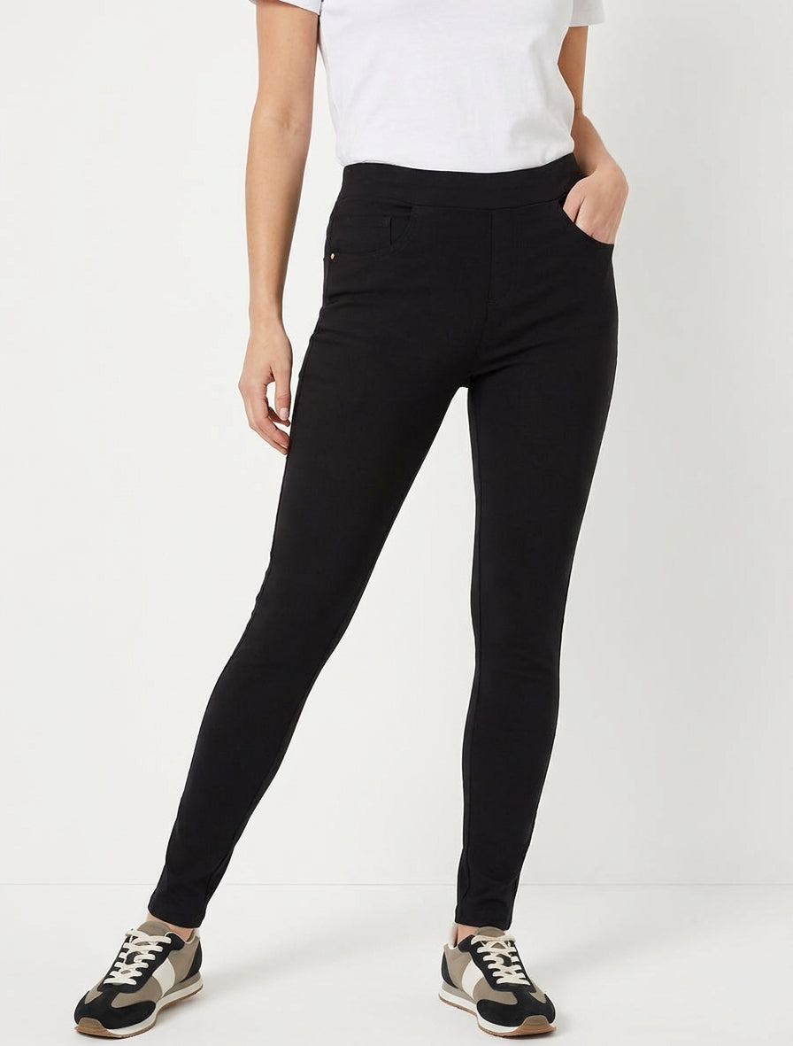 Stretch-Skinny-Jegging - Schwarz