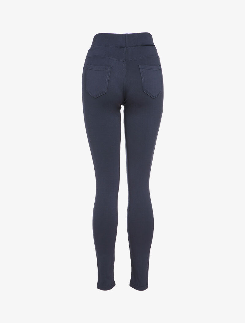 Legging uni à poches - Marine - 2