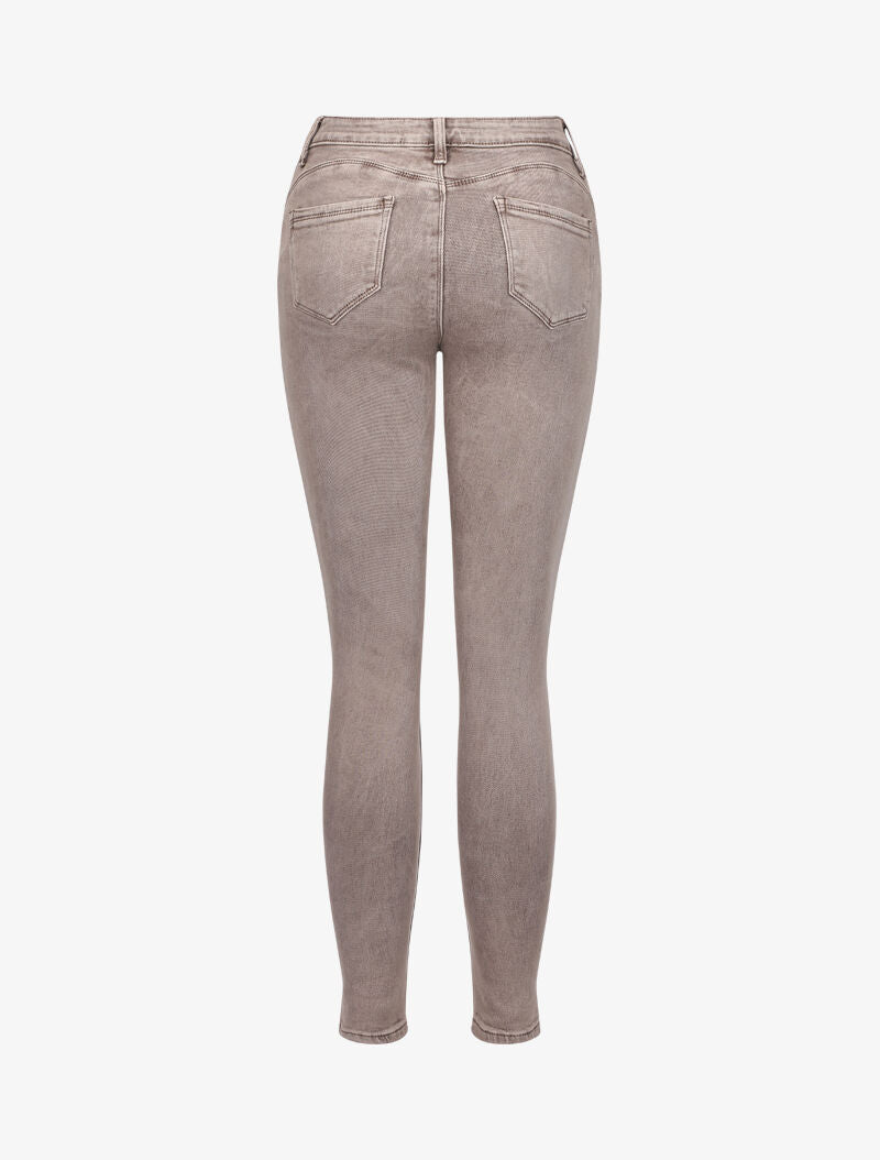 Jean stretch à taille haute coupe skinny - Beige - 2