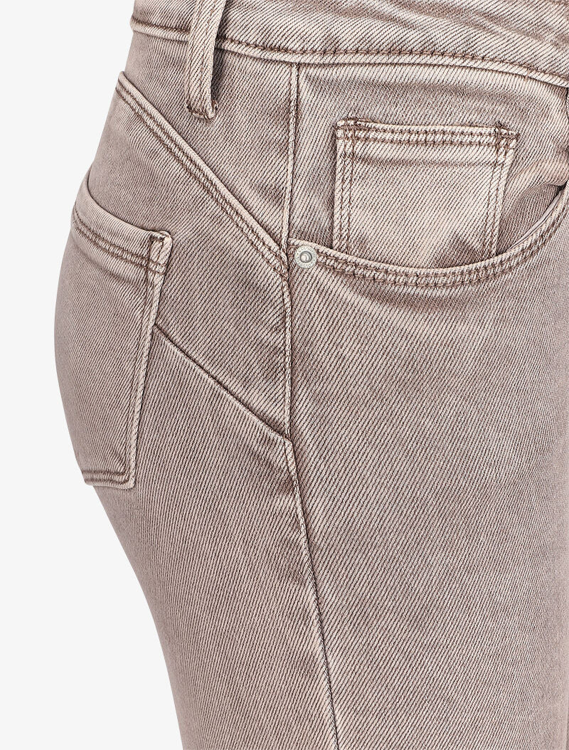 Jean stretch à taille haute coupe skinny - Beige - 3