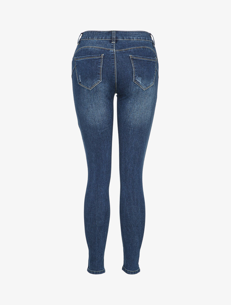 Jean skinny griffé - Bleu denim - 2