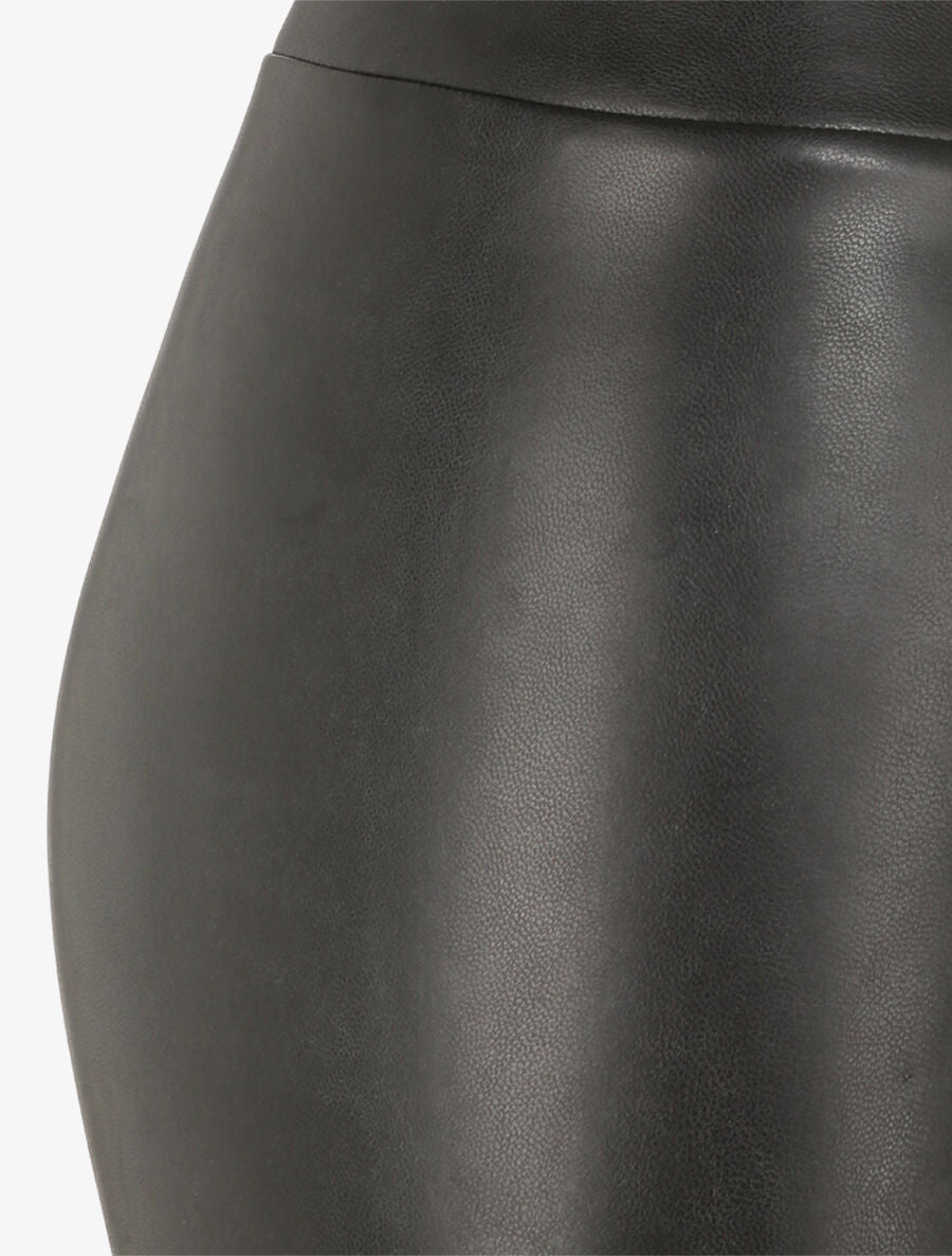 Legging stretch en simili - Noir - 3