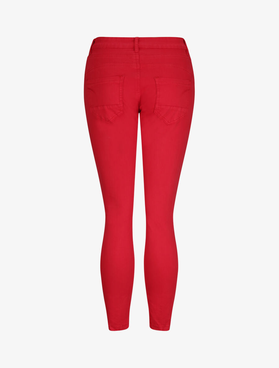 Jean slim effet froissé - Rouge - 2