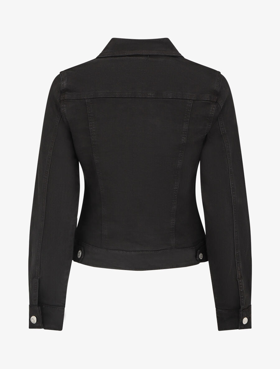 Veste en jean coupe droite - Noir - 2