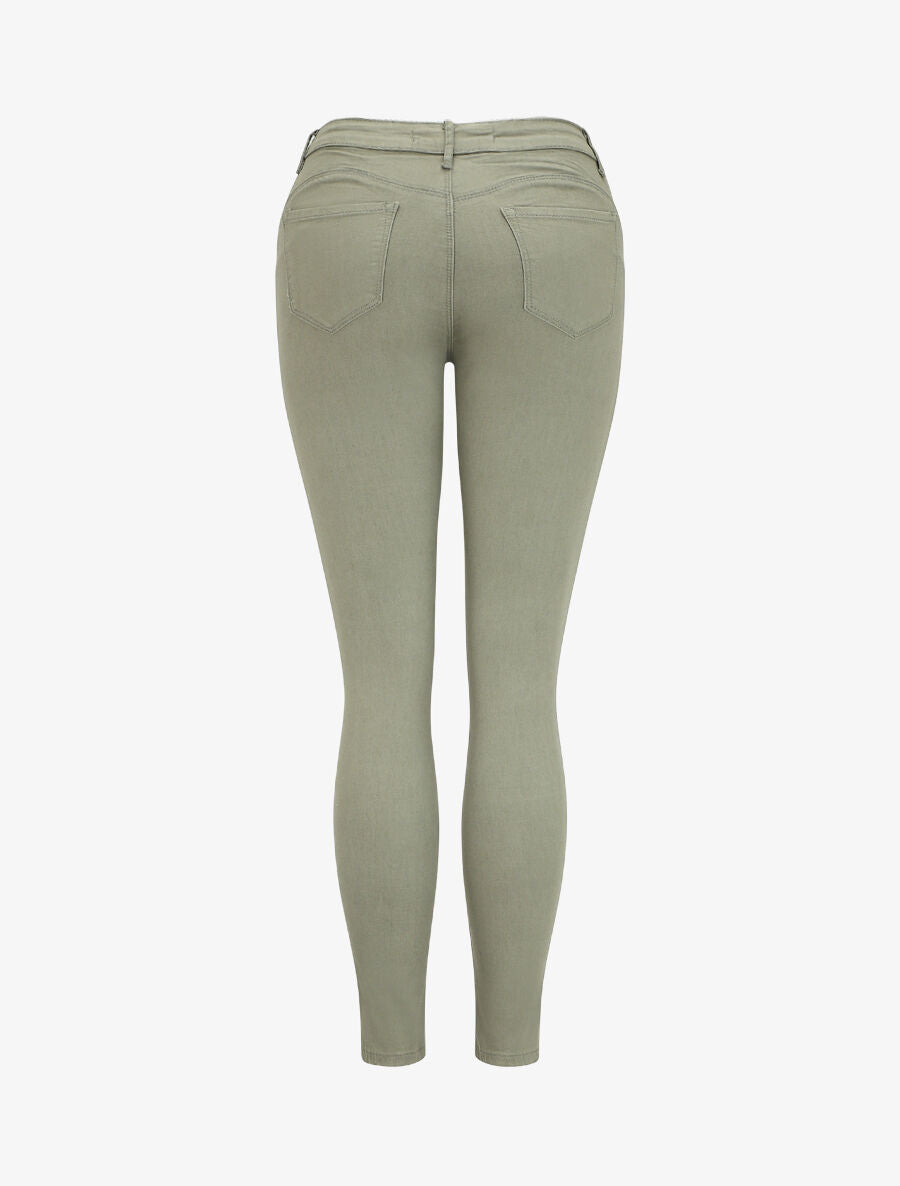 Jean slim uni push up - Kaki - 2