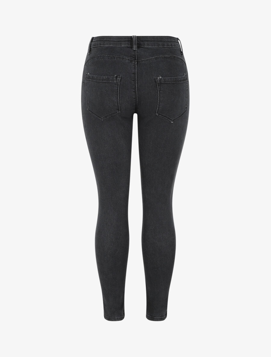 Jean skinny push up à taille haute - Gris foncé - 2