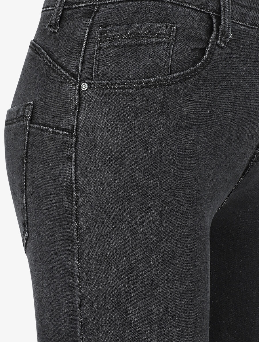 Jean skinny push up à taille haute - Gris foncé - 3