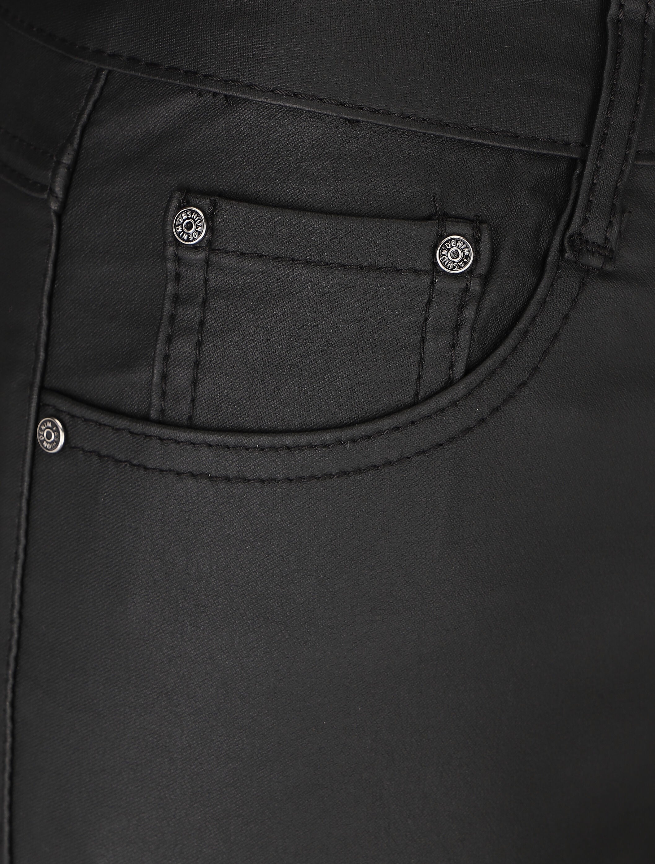 Jean skinny ciré taille haute - Noir - 3