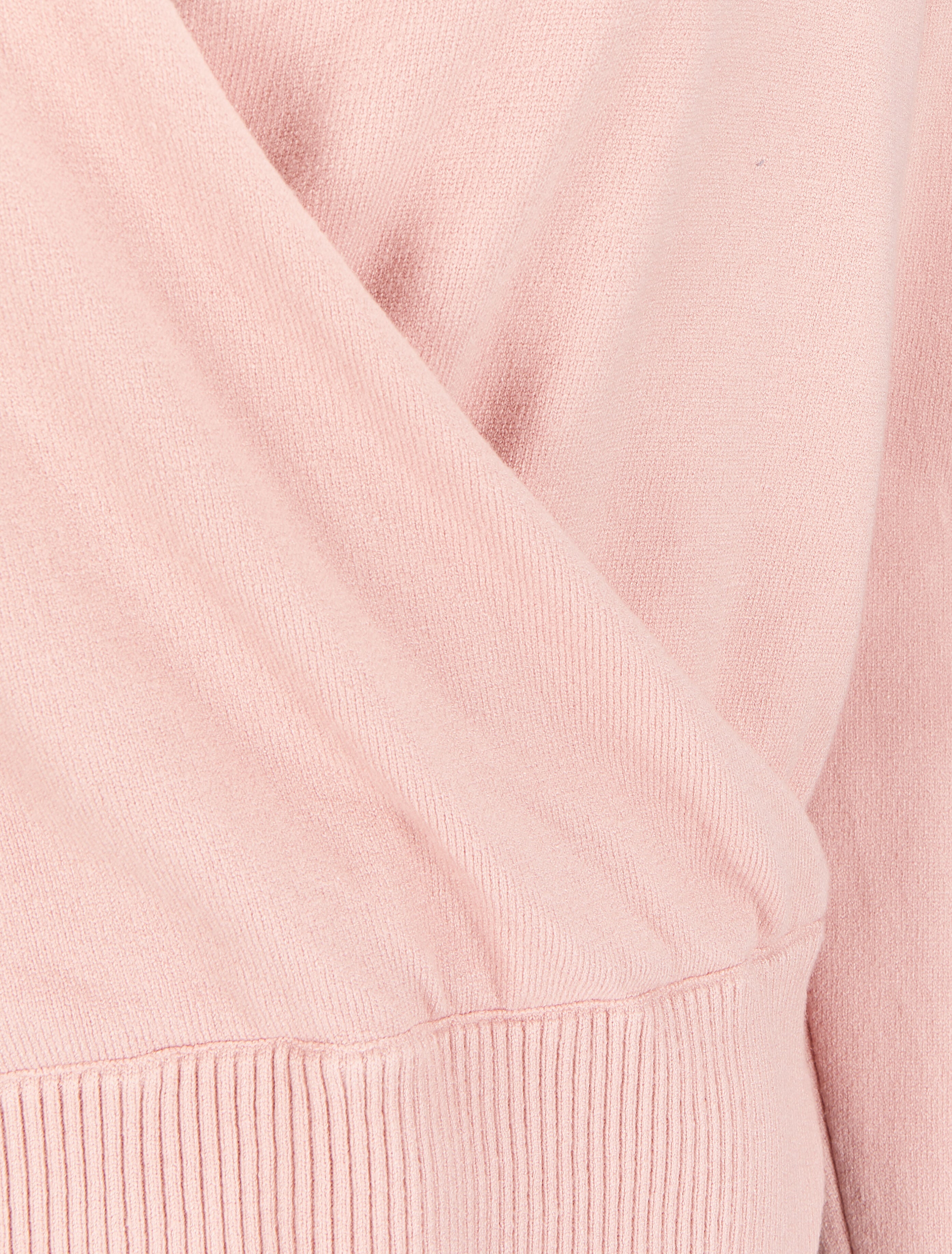 Pull à encolure cache-coeur - Rose poudré - 3