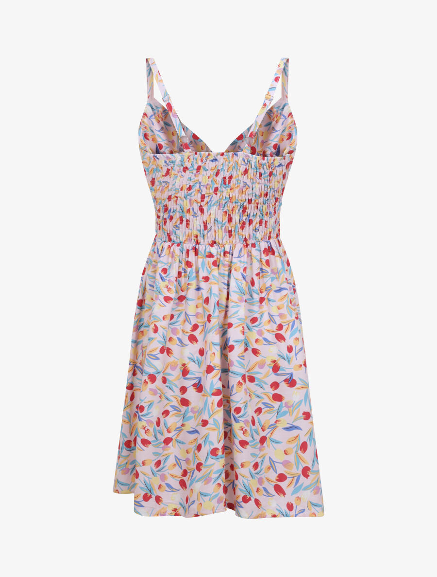 Robe patineuse imprimé roses - Rose - 2