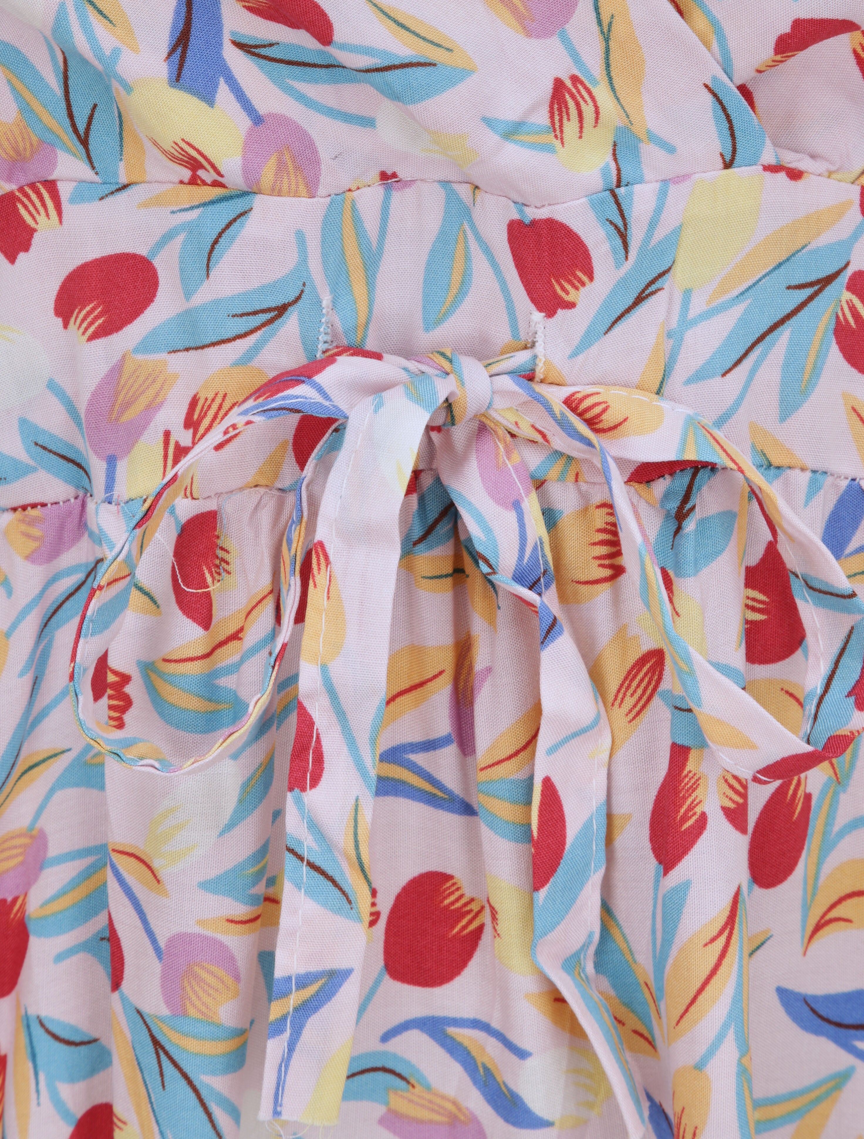 Robe patineuse imprimé roses - Rose - 3