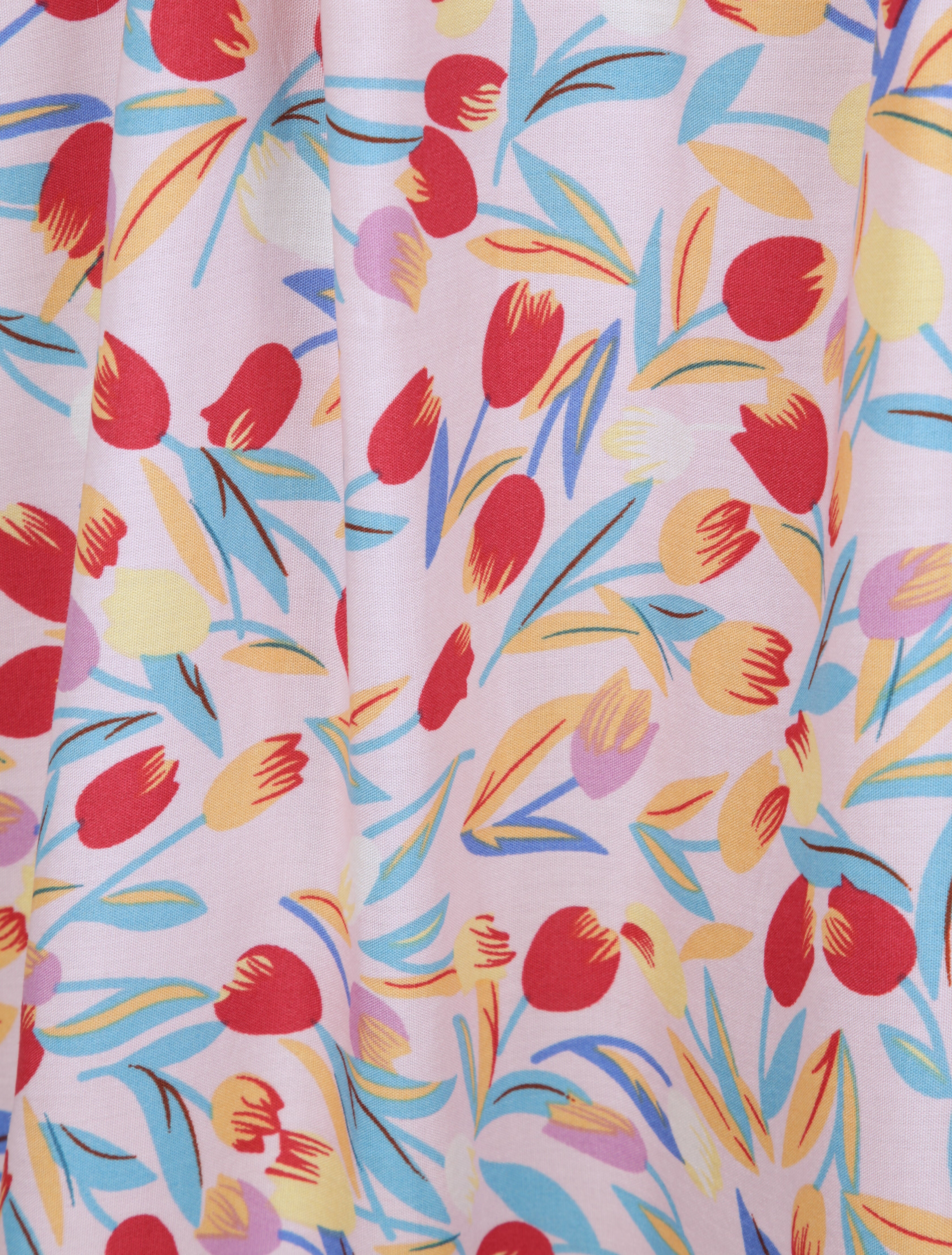 Robe patineuse imprimé roses - Rose - 4