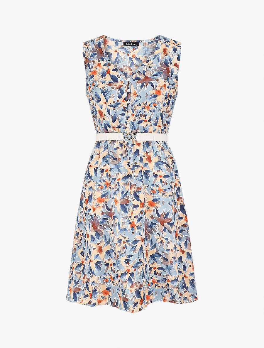 Robe patineuse imprimé fleurs d&
