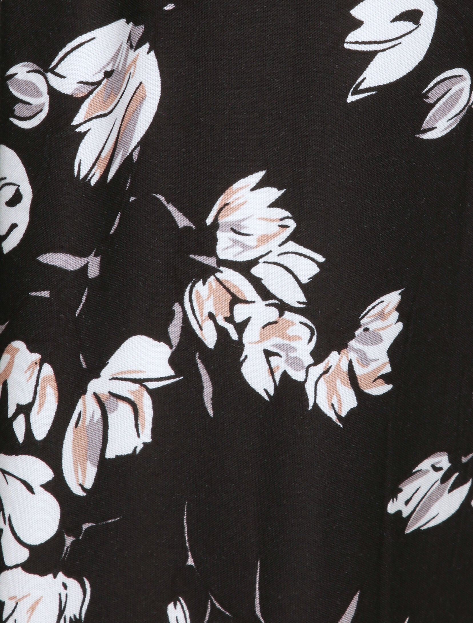 Pantalon harem imprimé tulipes - Noir - 4