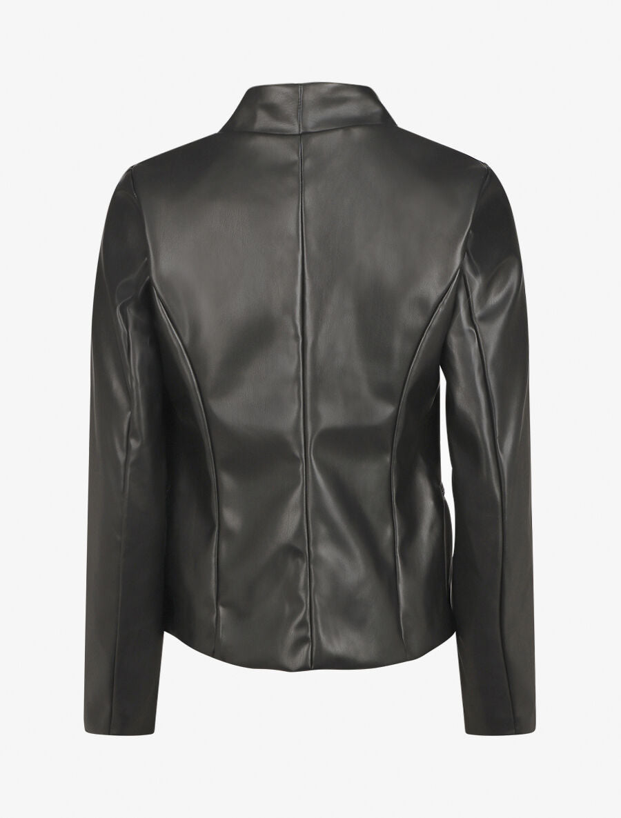 Veste en simili - Noir - 2