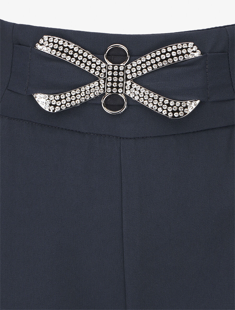 Pantalon ample à boucle style noeud - Marine - 3