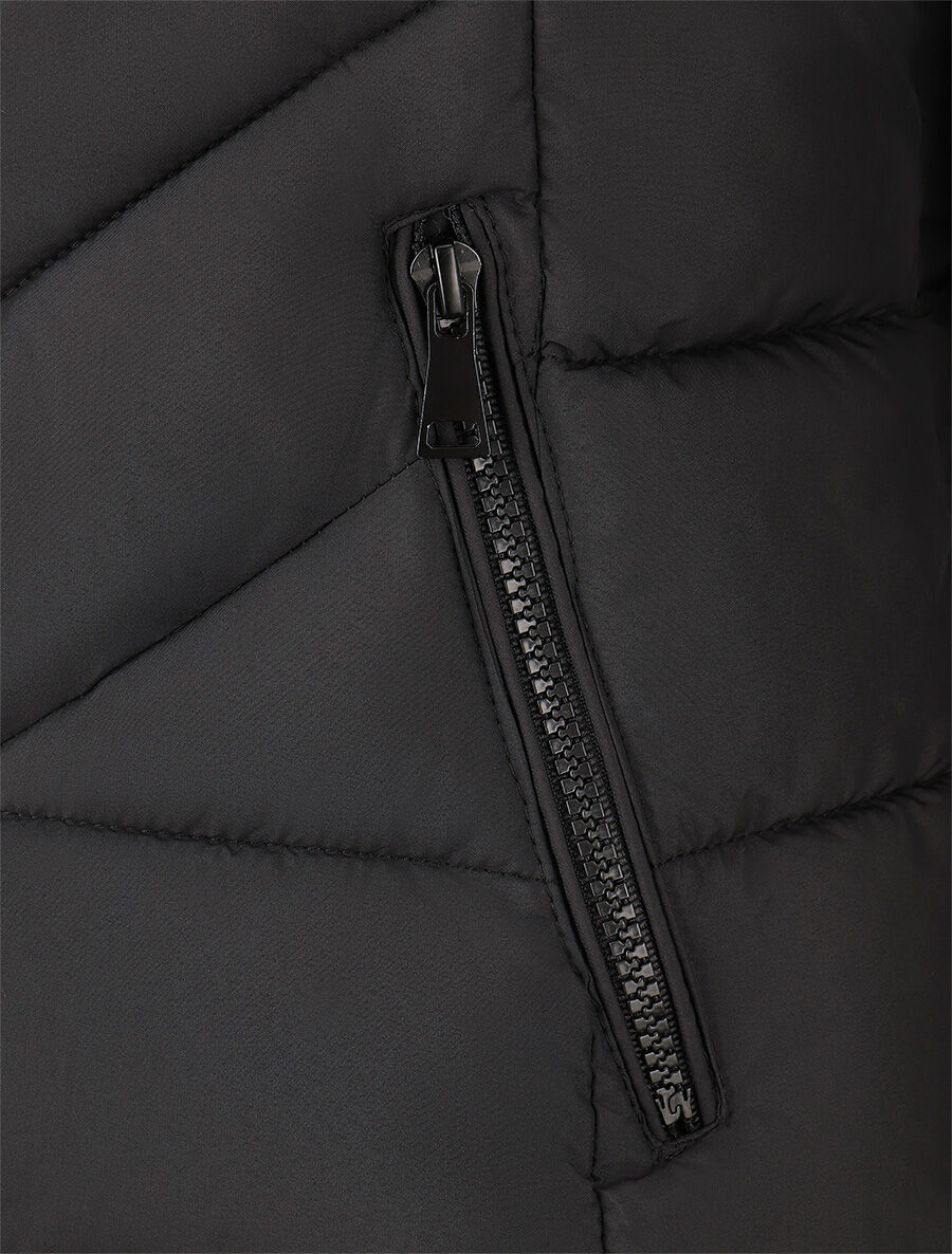 Doudoune à fourrure synthétique - Noir - 3