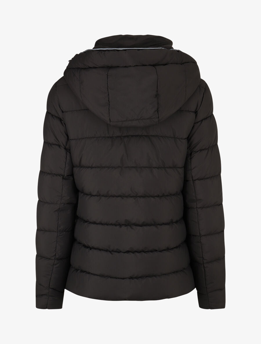 Doudoune unie à capuche amovible - Noir - 2