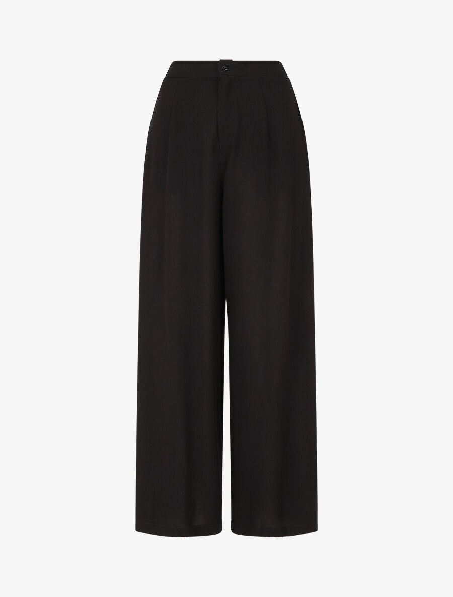 Ensemble top à nouer et pantalon - Noir - 4