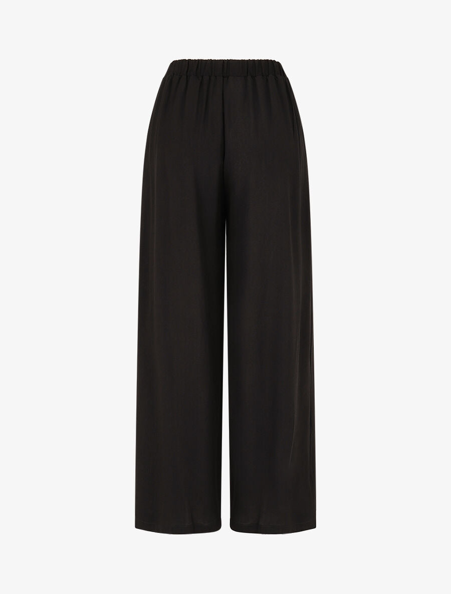 Ensemble top à nouer et pantalon - Noir - 5