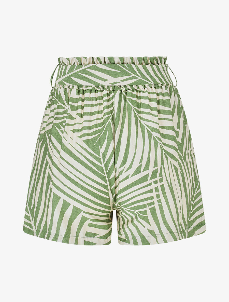 Short paper bag imprimé tropical - Vert - 2