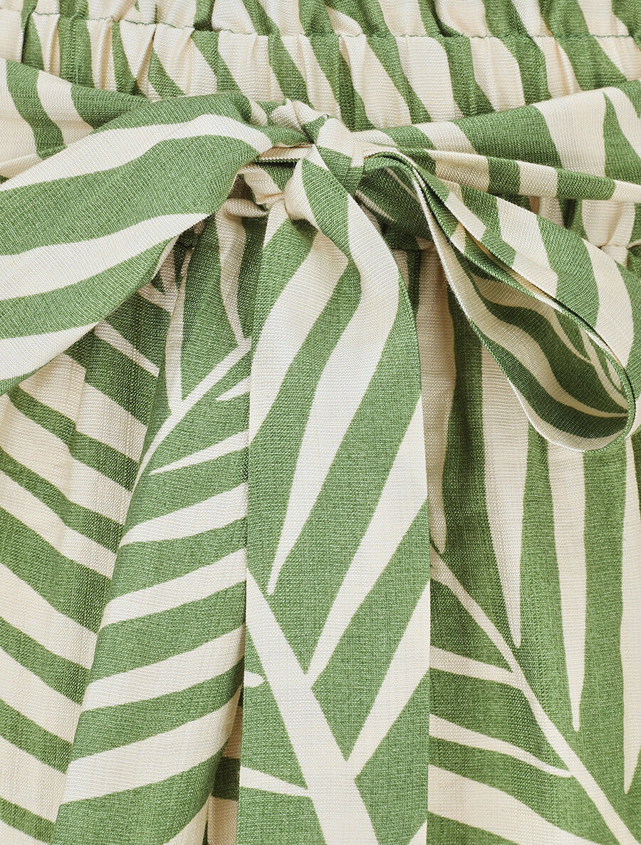 Short paper bag imprimé tropical - Vert - 3