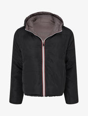 Doudoune matelassée reversible à capuche - Noir - 1