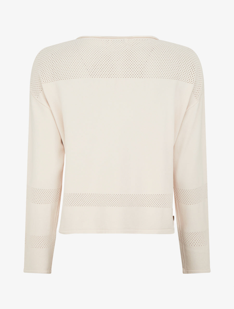 Pull fin à boutons décoratifs - Beige - 2