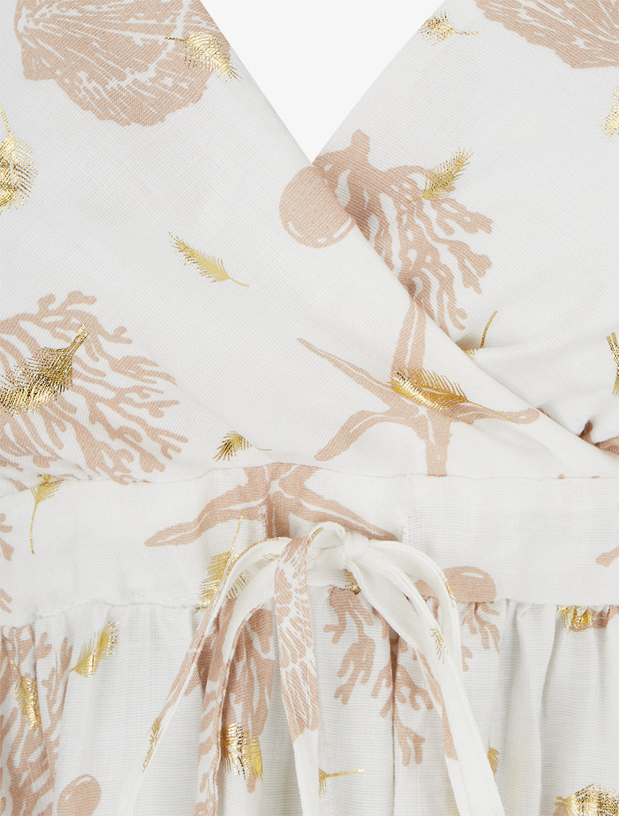 Robe mi-longue imprimé motif marins - Taupe - 3