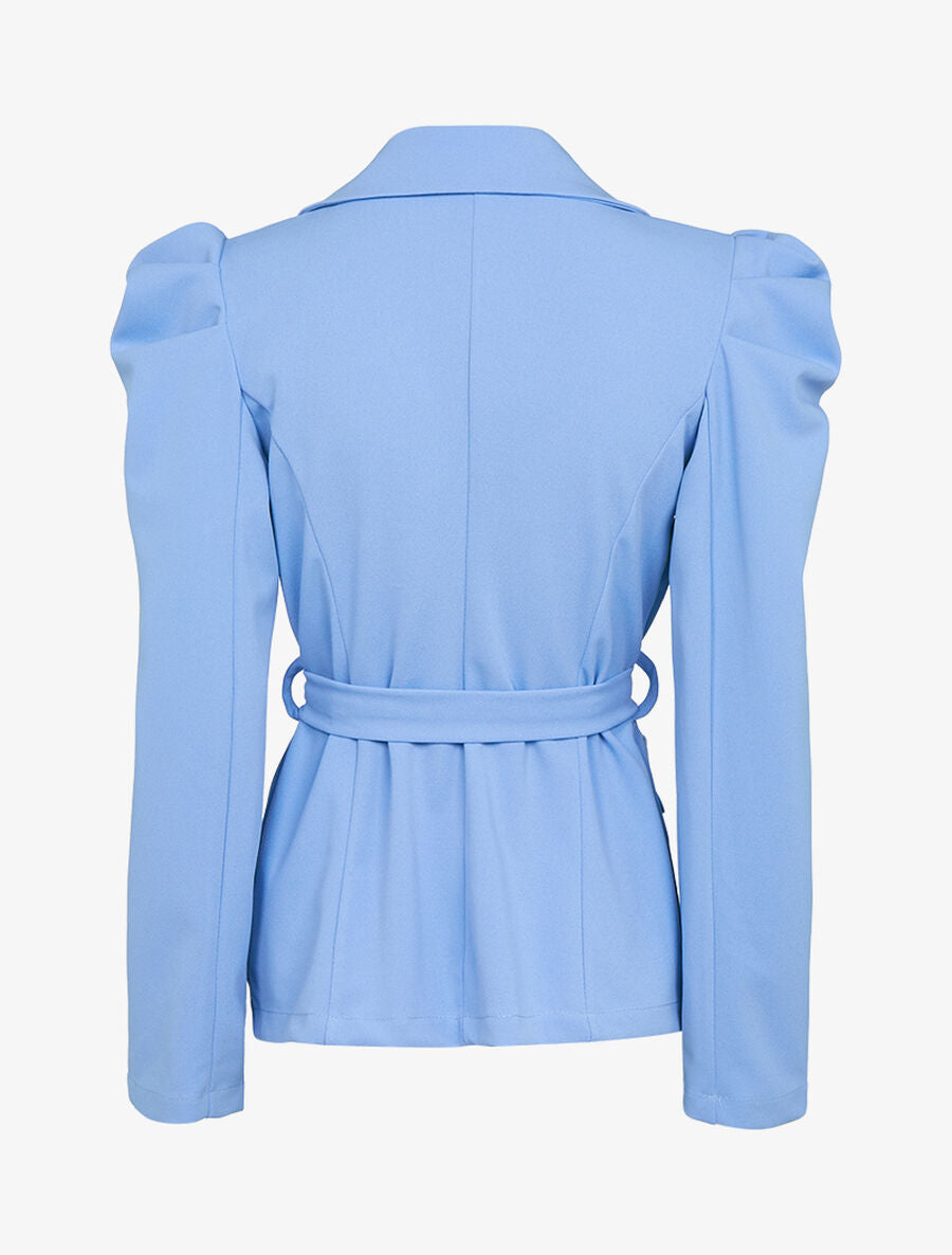 Veste cintrée à manches gigot - Bleu ciel - 2