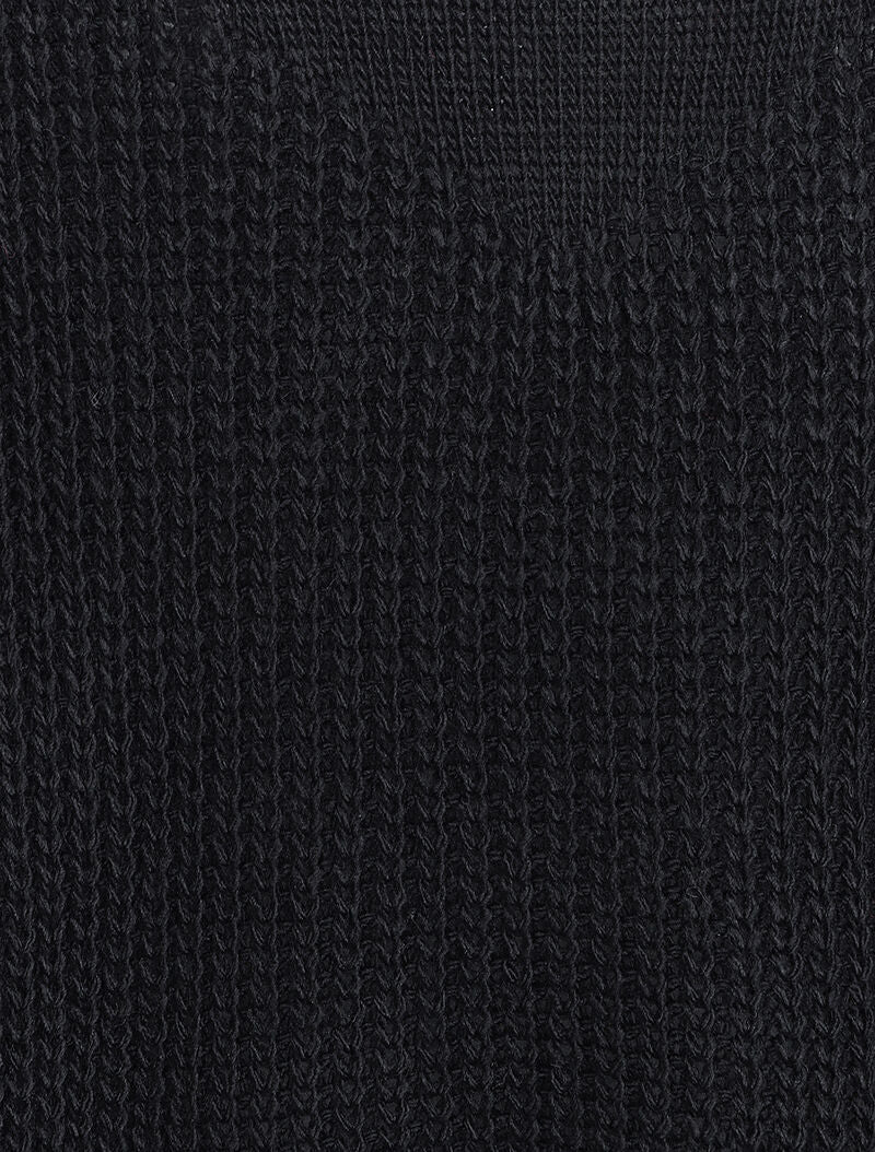 Pull loose en maille épaisse et fine - Noir - 3