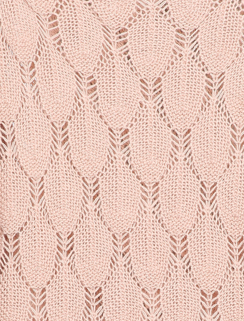 Pull oversize en maille crochet - Rose - 3