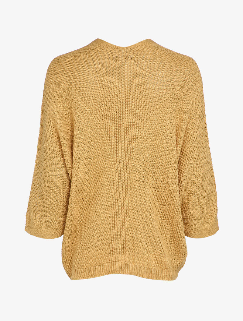 Gilet ouvert oversize à manches dolman - Camel - 2