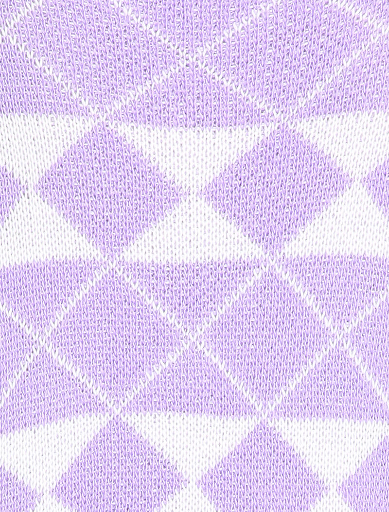 Cardigan à imprimé géométrique et boutons effet corne - Lilas - 3