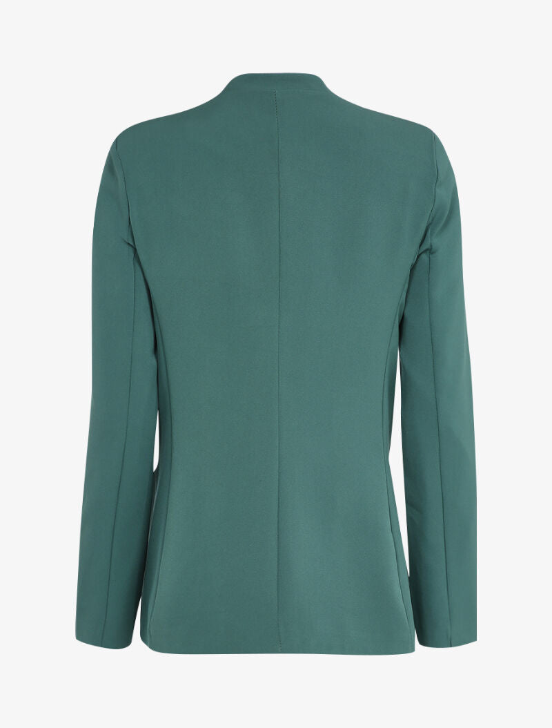 Blazer long uni - Bleu pétrole - 2