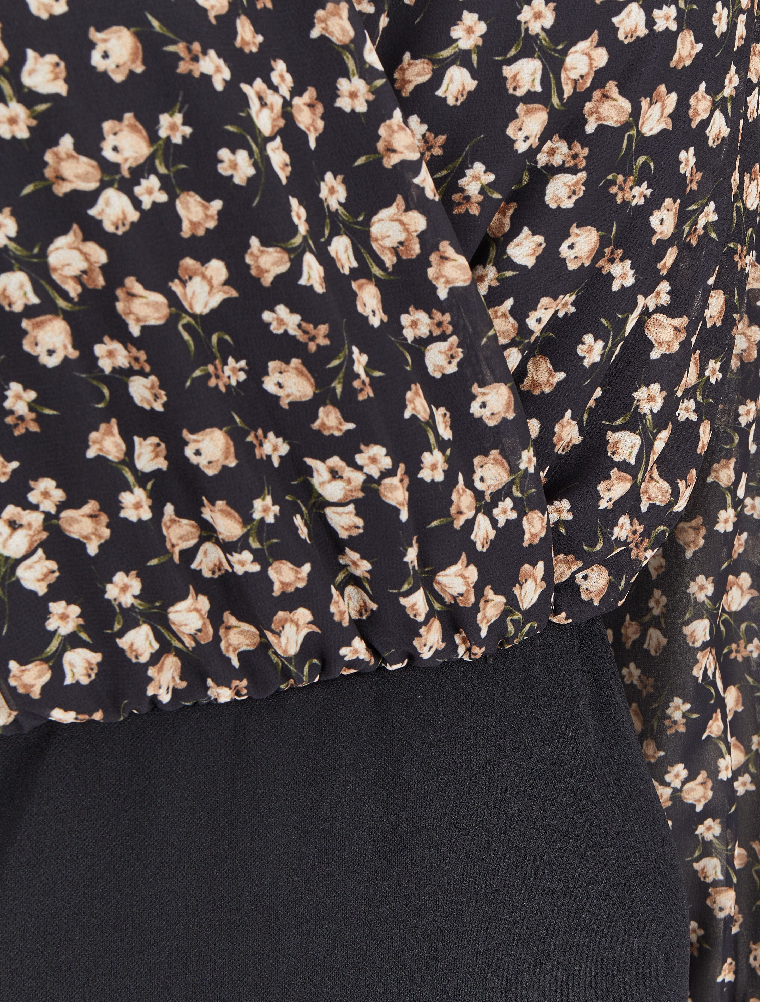 Robe fourreau à buste effet boule imprimé fleurs d&