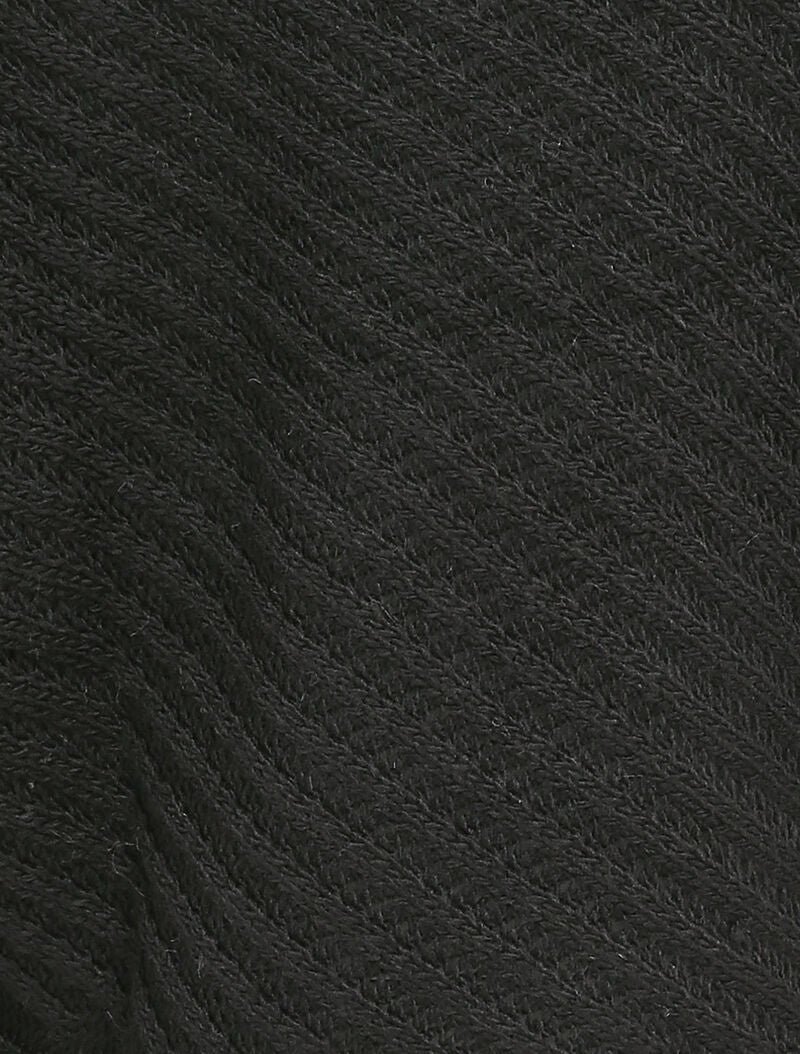 Pull col bateau en maille striée - Noir - 3