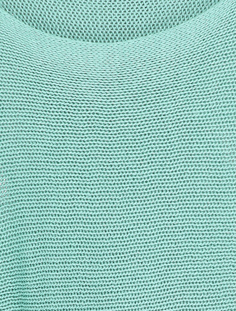 Pull à col bénitier et manches dolman - Bleu clair - 3