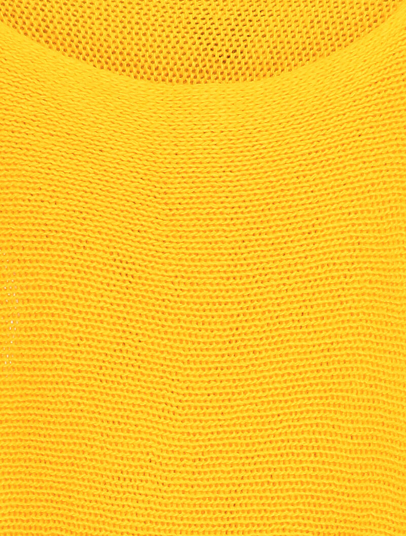 Pull à col bénitier et manches dolman - Jaune - 3