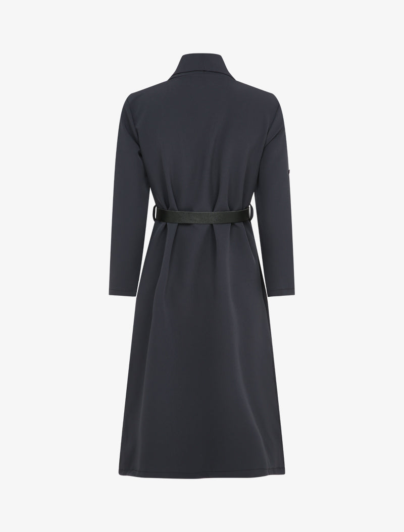 Veste longue à bords fendus - Bleu marine - 2