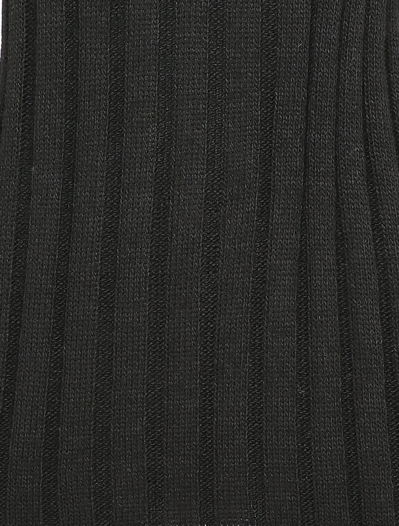 Pull oversize côtelé à manches à revers - Noir - 3
