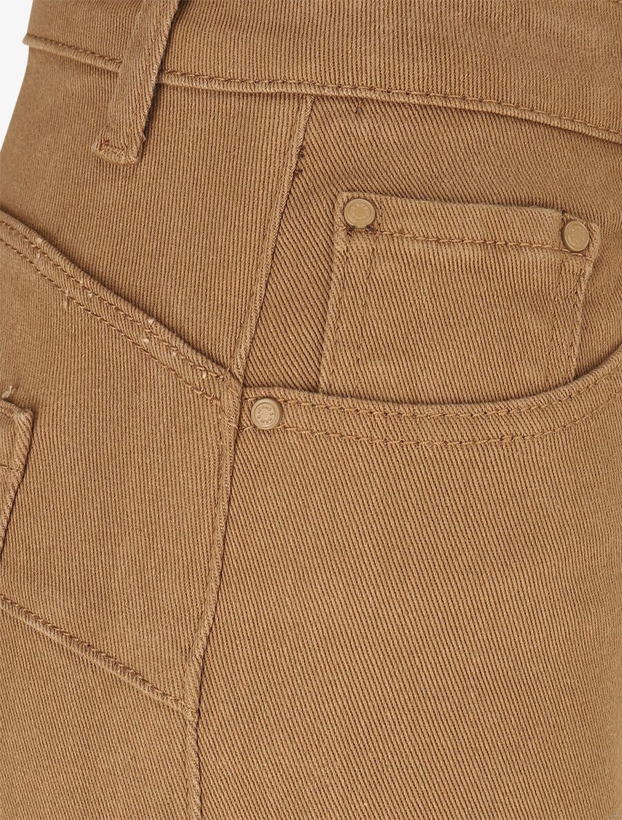 Jean push-up uni - Camel - 3