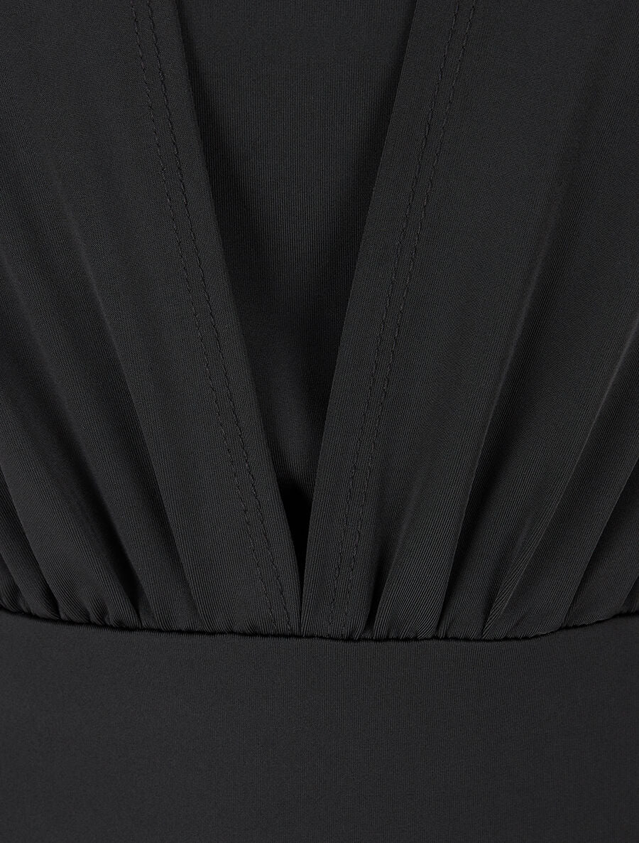 Body stretch à décolleté plongeant - Noir - 3