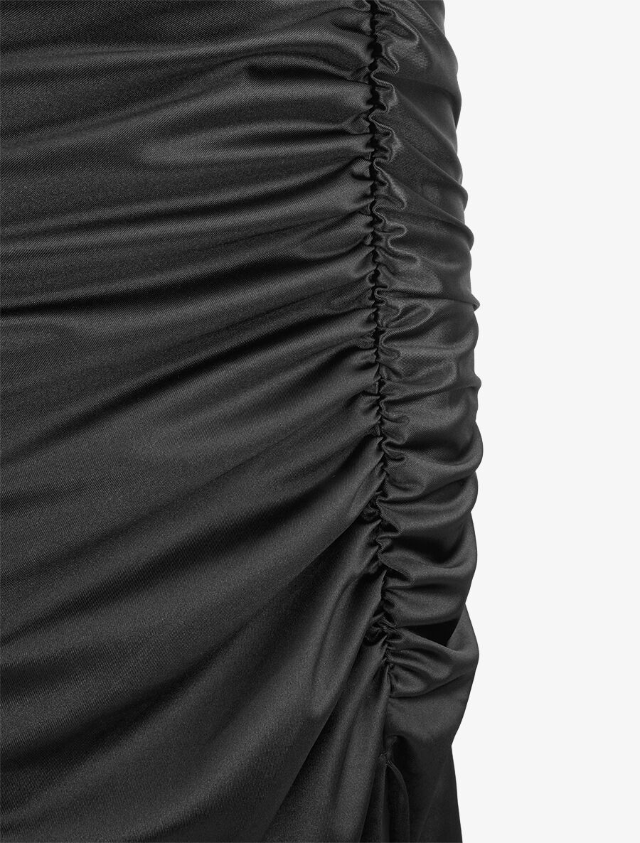 Robe de soirée coupe sirène drapée - Noir - 3