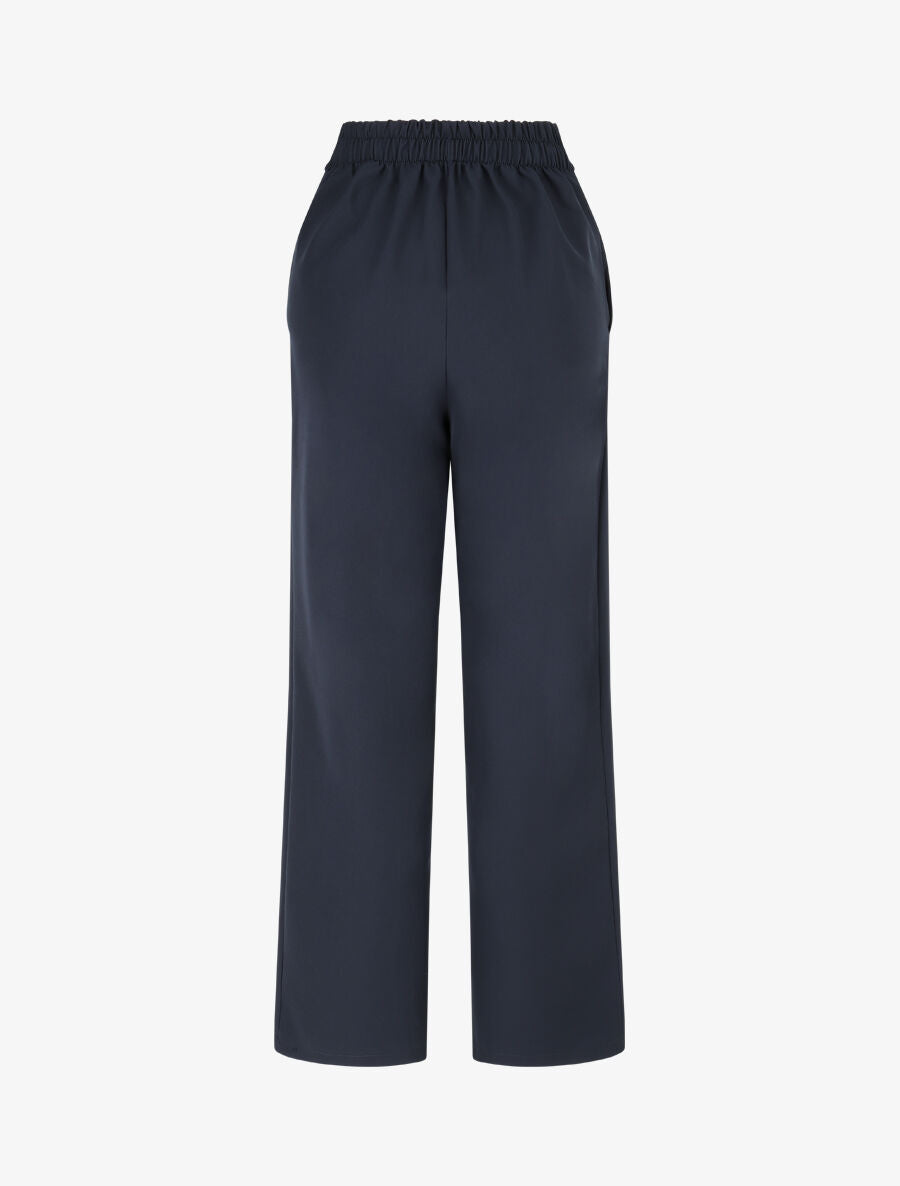 Pantalon uni et elastiqué - Marine - 2