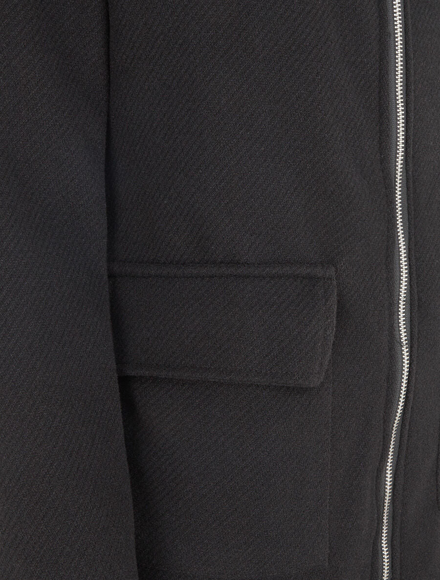 Manteau zippé à capuche - Noir - 3
